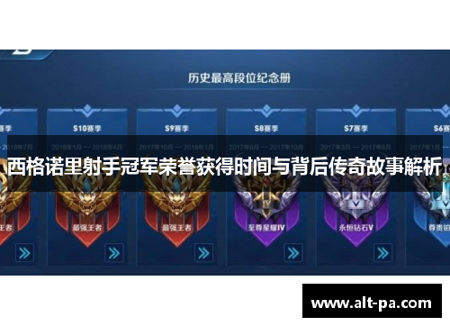 西格诺里射手冠军荣誉获得时间与背后传奇故事解析